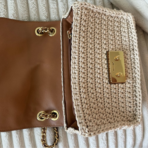 MICHAEL KORS Flora Appliqué Sloan Crochet and Leather Bag - Picture 5 of 7